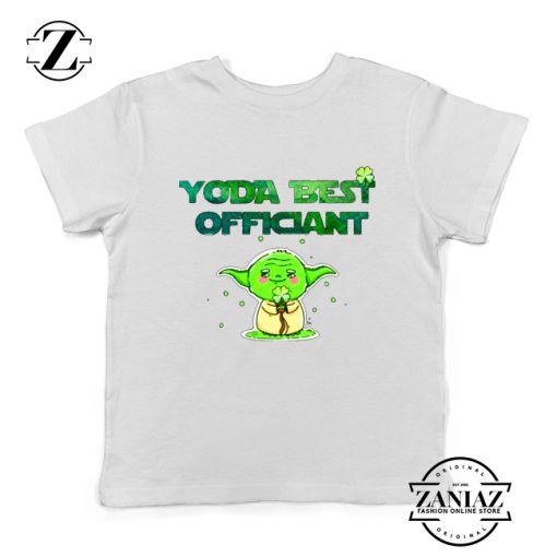 Yoda Best Officiant Kids Tshirt Star Wars Gift Youth Tee Shirts S-XL White