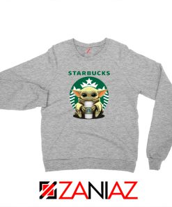 Baby Yoda Hug Starbucks Grey Sweatshirt