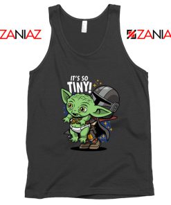 Baby Yoda Its So Tiny Black Tank Top