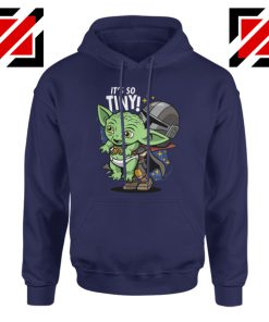 Baby Yoda Its So Tiny Navy Hoodie