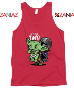 Baby Yoda Its So Tiny Red Tank Top