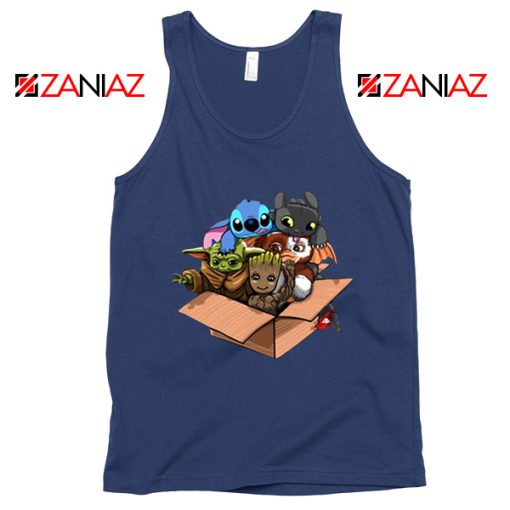 Baby Yoda Kawaii Team Navy Tank Top