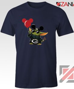 Baby Yoda Mickey Mouse Balloons Navy Tshirt