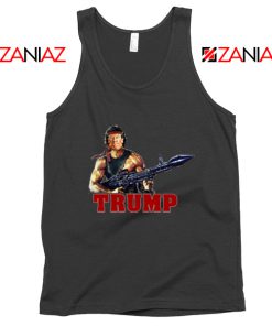 Donald Trump Rambo Black Tank Top