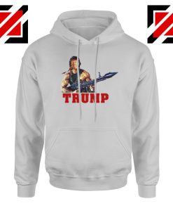 Donald Trump Rambo Grey Hoodie