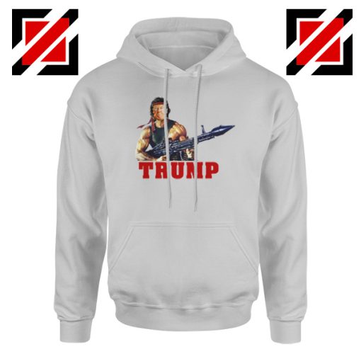 Donald Trump Rambo Grey Hoodie