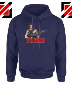 Donald Trump Rambo Navy Hoodie