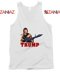 Donald Trump Rambo White Tank Top