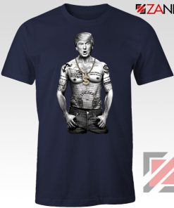 Gangster Donald Trump Navy Tshirt