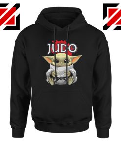 Judo Baby Yoda Black Hoodie