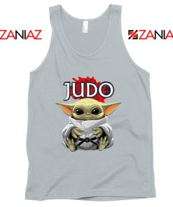 Judo Baby Yoda Grey Tank Top