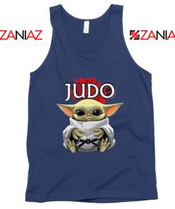 Judo Baby Yoda Navy Tank Top