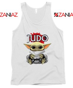 Judo Baby Yoda White Tank Top