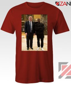 Kanye West and Donald Trump Red Tee Shirt