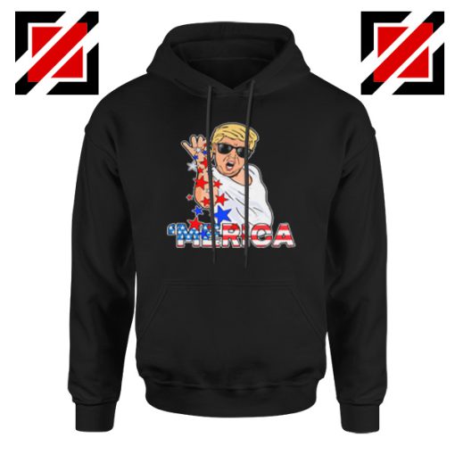 Merica Parody Salt Bae Black Hoodie