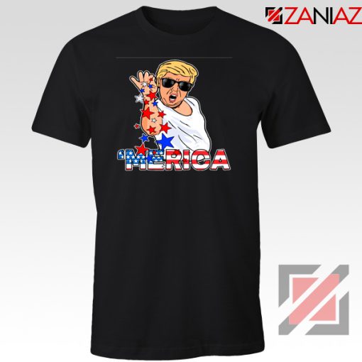 Merica Parody Salt Bae Black Tee Shirt