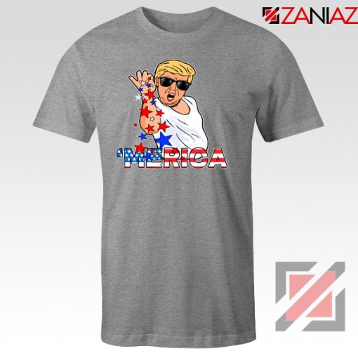 Merica Parody Salt Bae Grey Tee Shirt