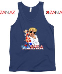 Merica Parody Salt Bae Navy Tank Top