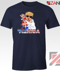 Merica Parody Salt Bae Navy Tee Shirt