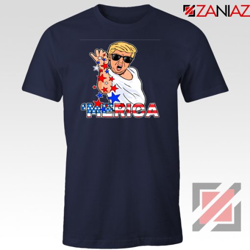 Merica Parody Salt Bae Navy Tee Shirt