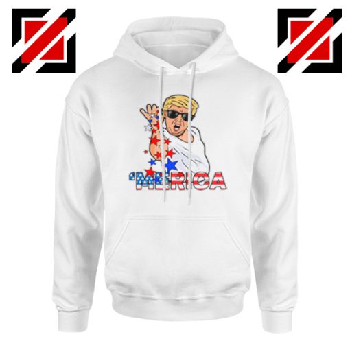 Merica Parody Salt Bae White Hoodie