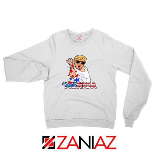 Merica Parody Salt Bae White Sweatshirt