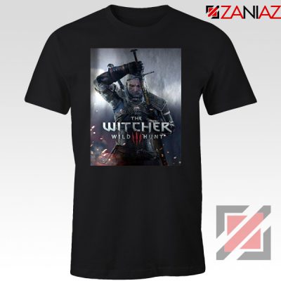 The Witcher 3 Wild Hunt Tee Shirt Geralt of Rivia Poster S-3XL - Apparel