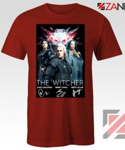 The Witcher Characters Red Tee Shirt