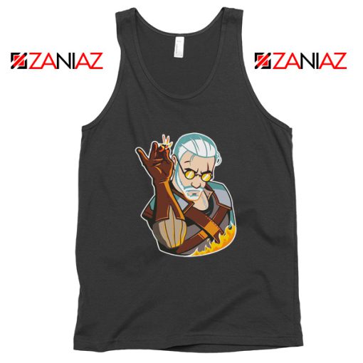 The Witcher Geralt Parody Salt Bae Black Tank Top