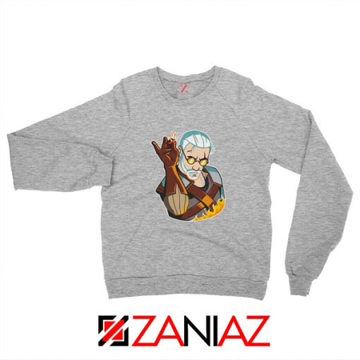 The Witcher Geralt Parody Salt Bae Grey Sweater