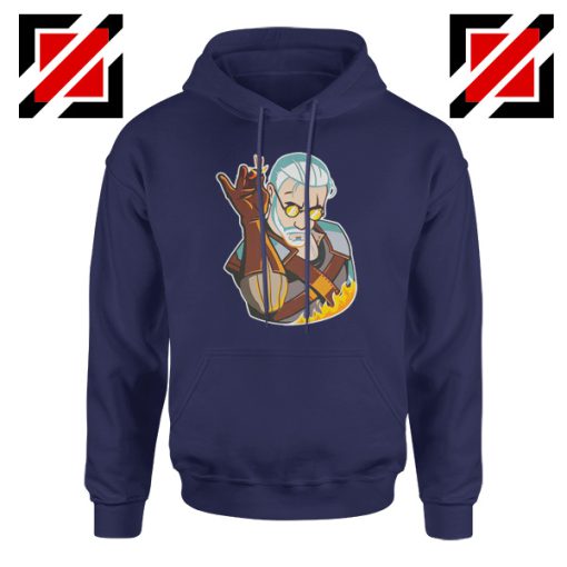 The Witcher Geralt Parody Salt Bae Navy Hoodie