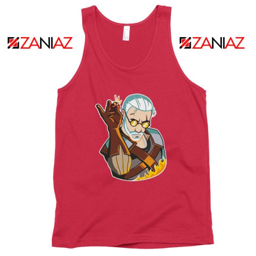 The Witcher Geralt Parody Salt Bae Red Tank Top