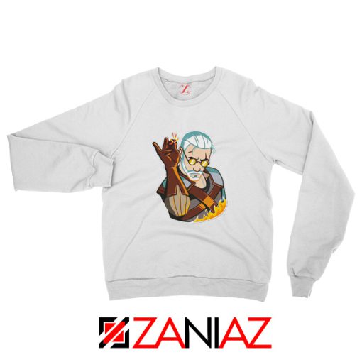 The Witcher Geralt Parody Salt Bae White Sweater