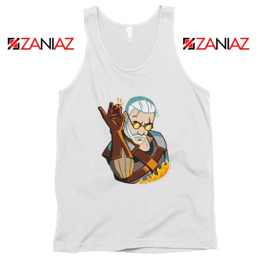 The Witcher Geralt Parody Salt Bae White Tank Top