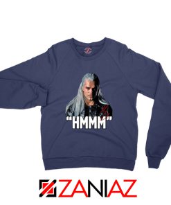 The Witcher Geralt Saying Hmmm Navy Sweater