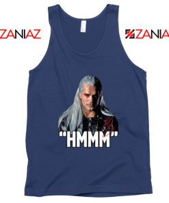 The Witcher Geralt Saying Hmmm Navy Tank Top