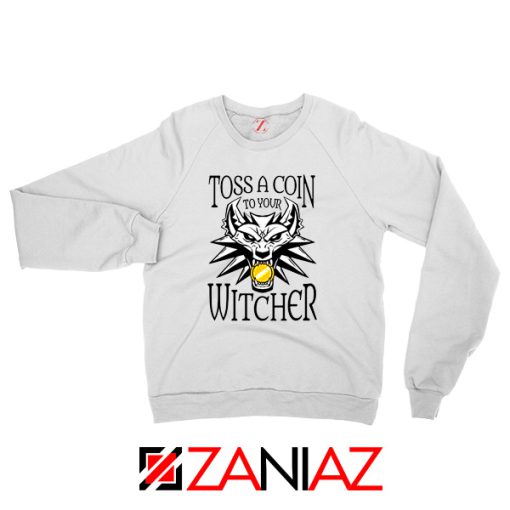 The Witcher Netflix Logo White Sweatshirt