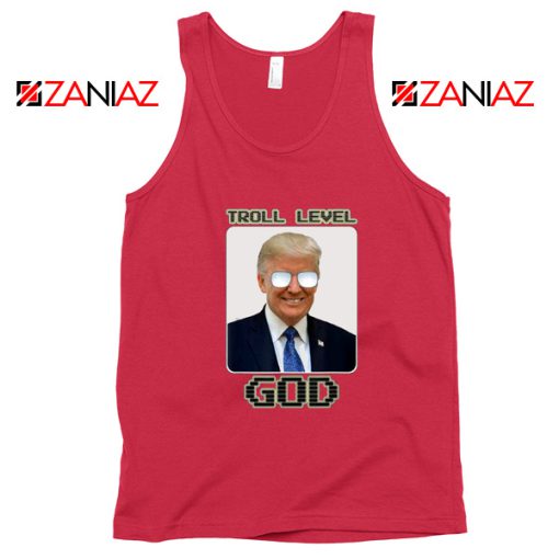 Troll Level God Donald Trump Red Tank Top