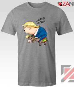 Trump And The Mexican Donkey Grey Tshirt