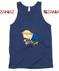 Trump And The Mexican Donkey NAvy Tank Top