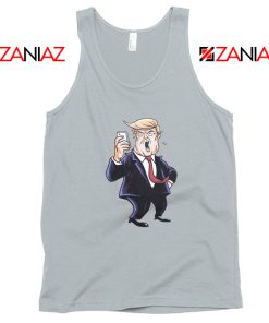 Trump Funny Cartoon Grey Tank Top