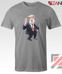 Trump Funny Cartoon Grey Tshirt