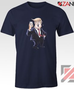 Trump Funny Cartoon Navy Tshirt