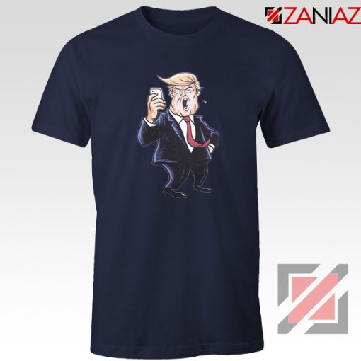 Trump Funny Cartoon Navy Tshirt