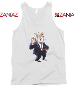 Trump Funny Cartoon White Tank Top