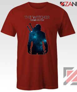 Witcher Geralt Of Rivia Red Tee Shirt