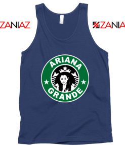 Ariana Grande Starbucks Parody Navy Blue Tank Top