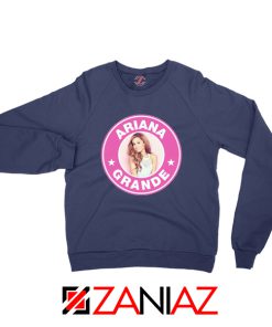 Ariana Grande Starbucks Pink Navy Blue Sweatshirt