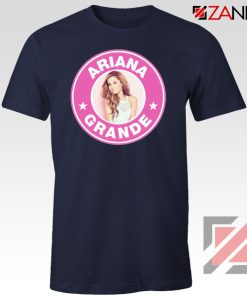 Ariana Grande Starbucks Pink Navy Blue Tshirt