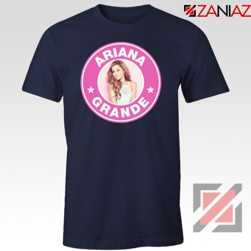 Ariana Grande Starbucks Pink Navy Blue Tshirt